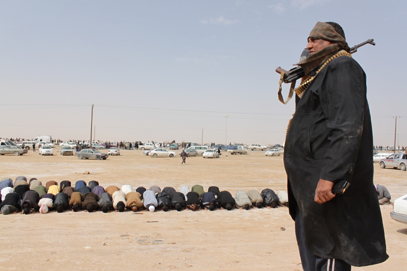 Libyan rebels gathered in Ajdabiya, March 2011. Credit: Al Jazeera English