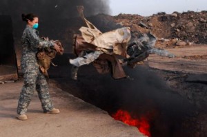 Ah, the burn pits, again. Photo credit: Department of Defense