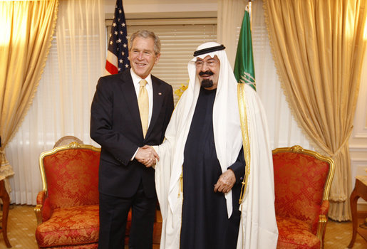 Meeting with the King of Saudi Arabia.