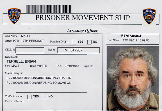 The author, photo courtesy of NYPD